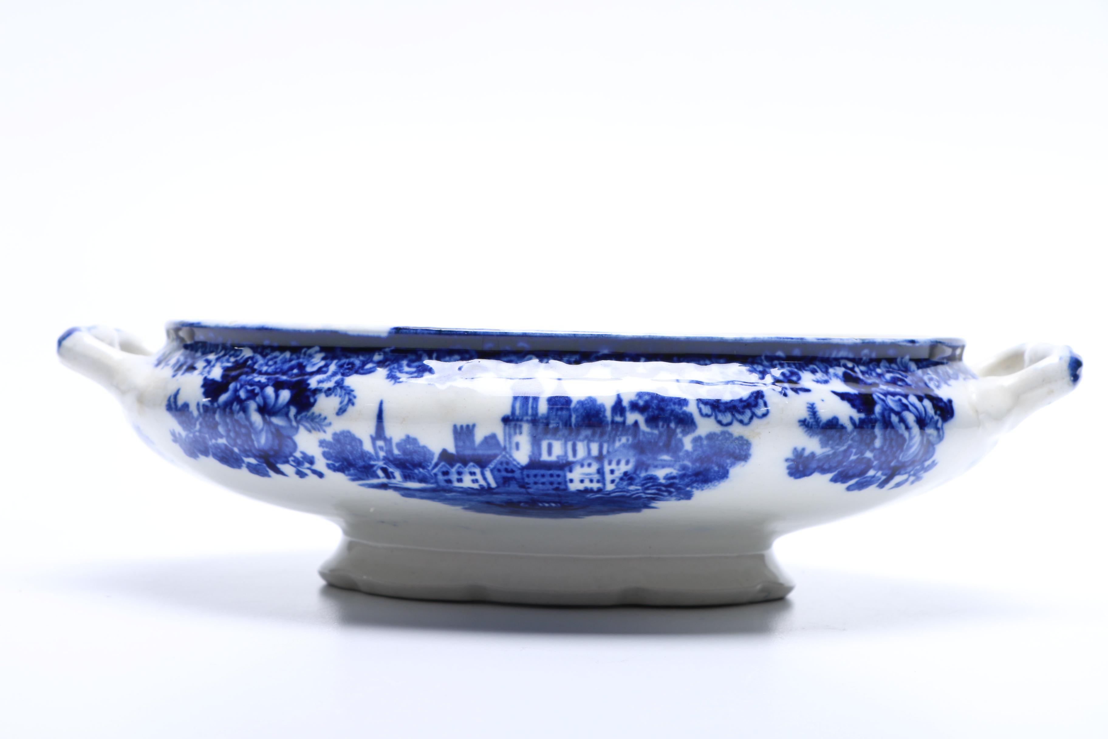 F. Winkle "Togo" Transferware Covered Vegetable Dish