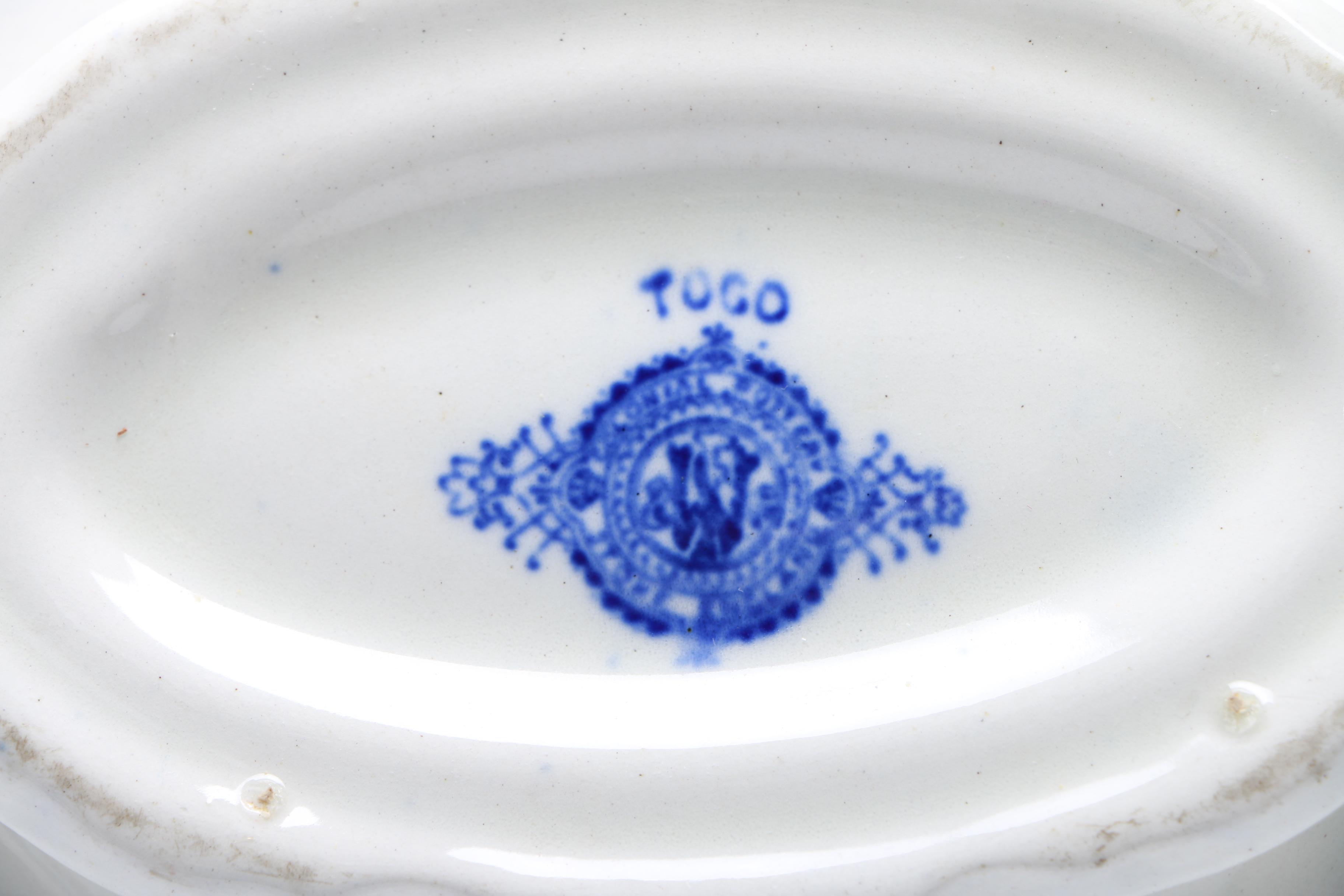 F. Winkle "Togo" Transferware Covered Vegetable Dish