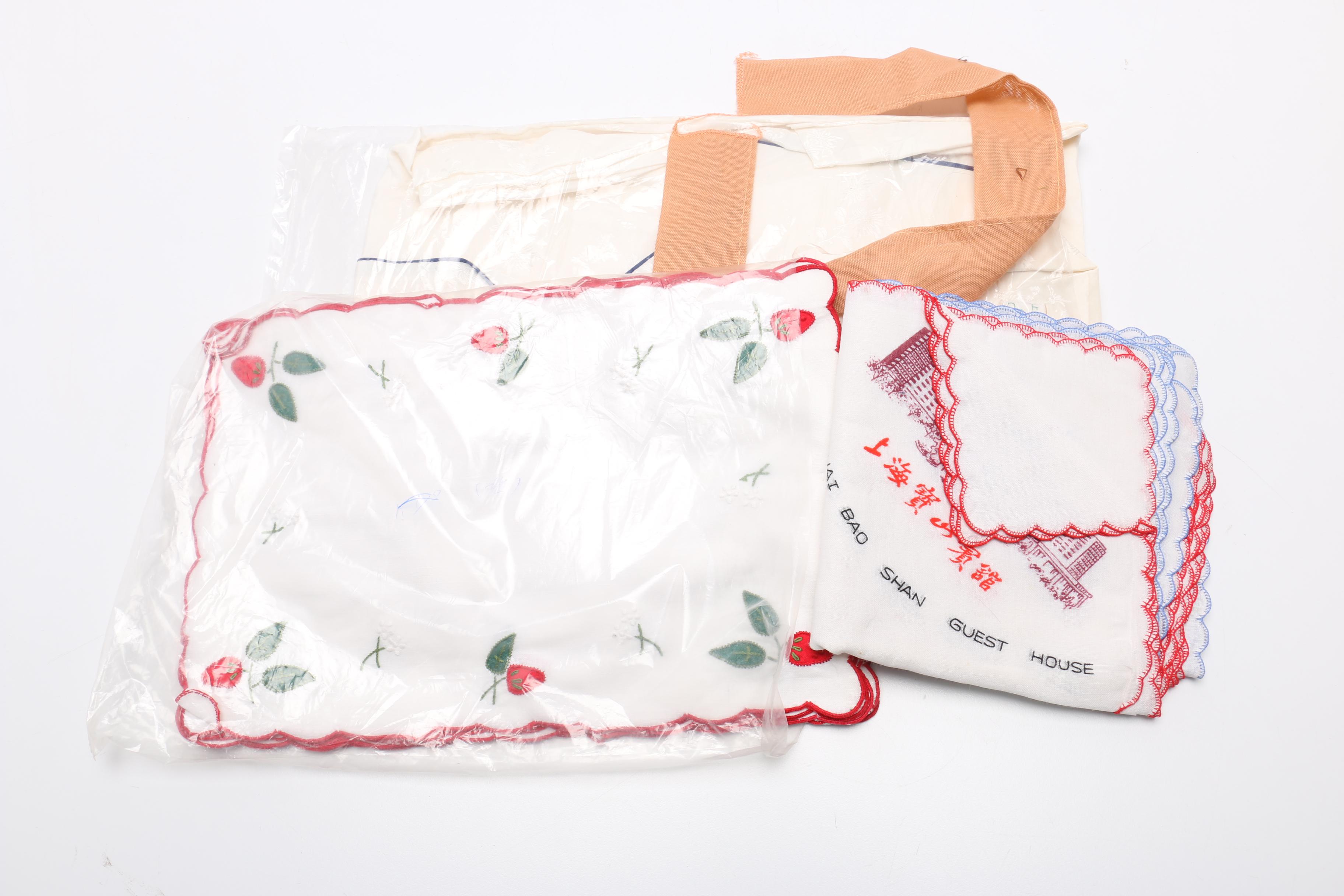 Large Assortment of Chinese Souvenirs Including Meerschaum Jewelry and Panda Items