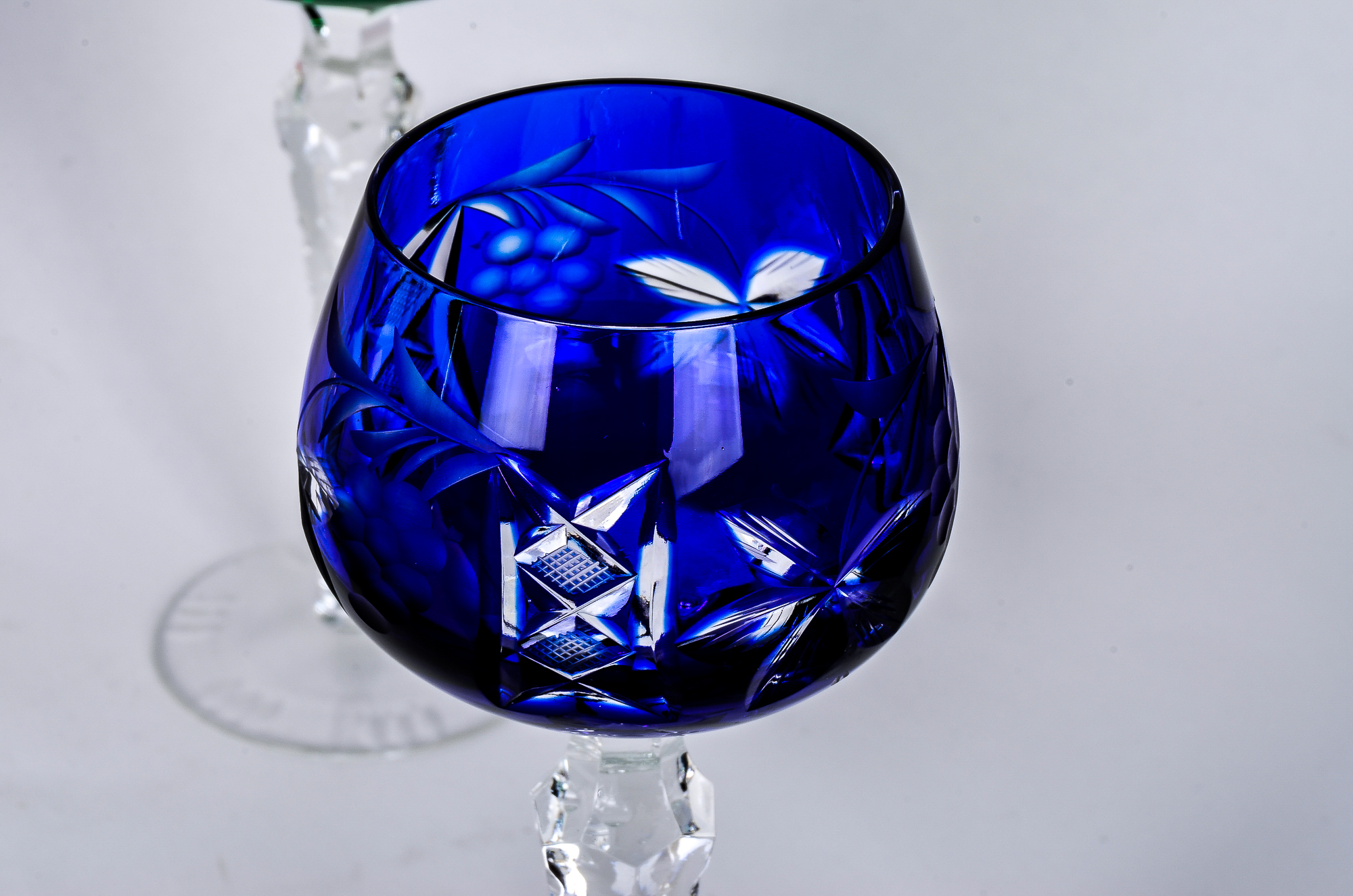 Set of Vintage Lausitzer Colorful Lead Crystal Glassware