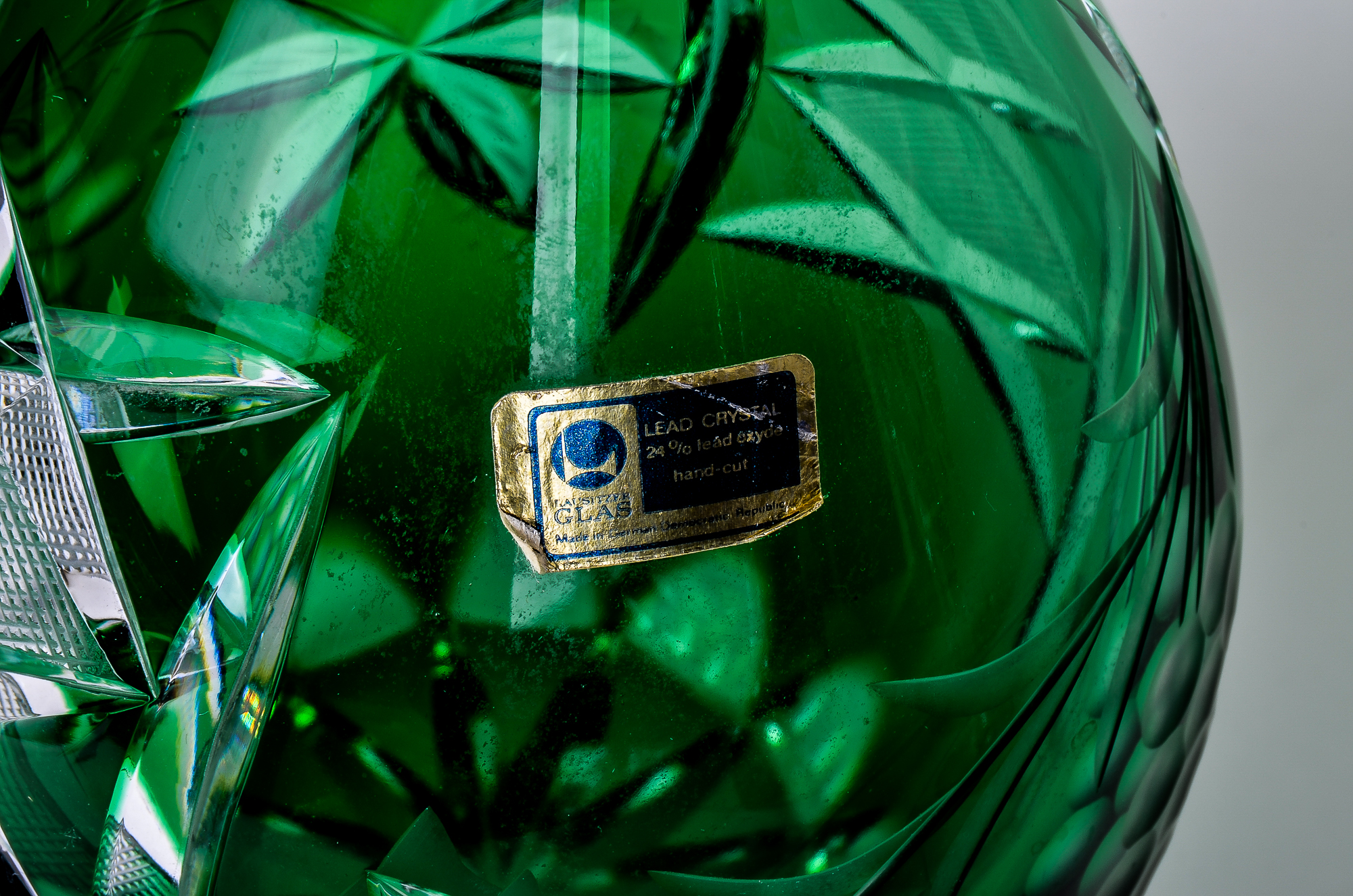 Set of Vintage Lausitzer Colorful Lead Crystal Glassware