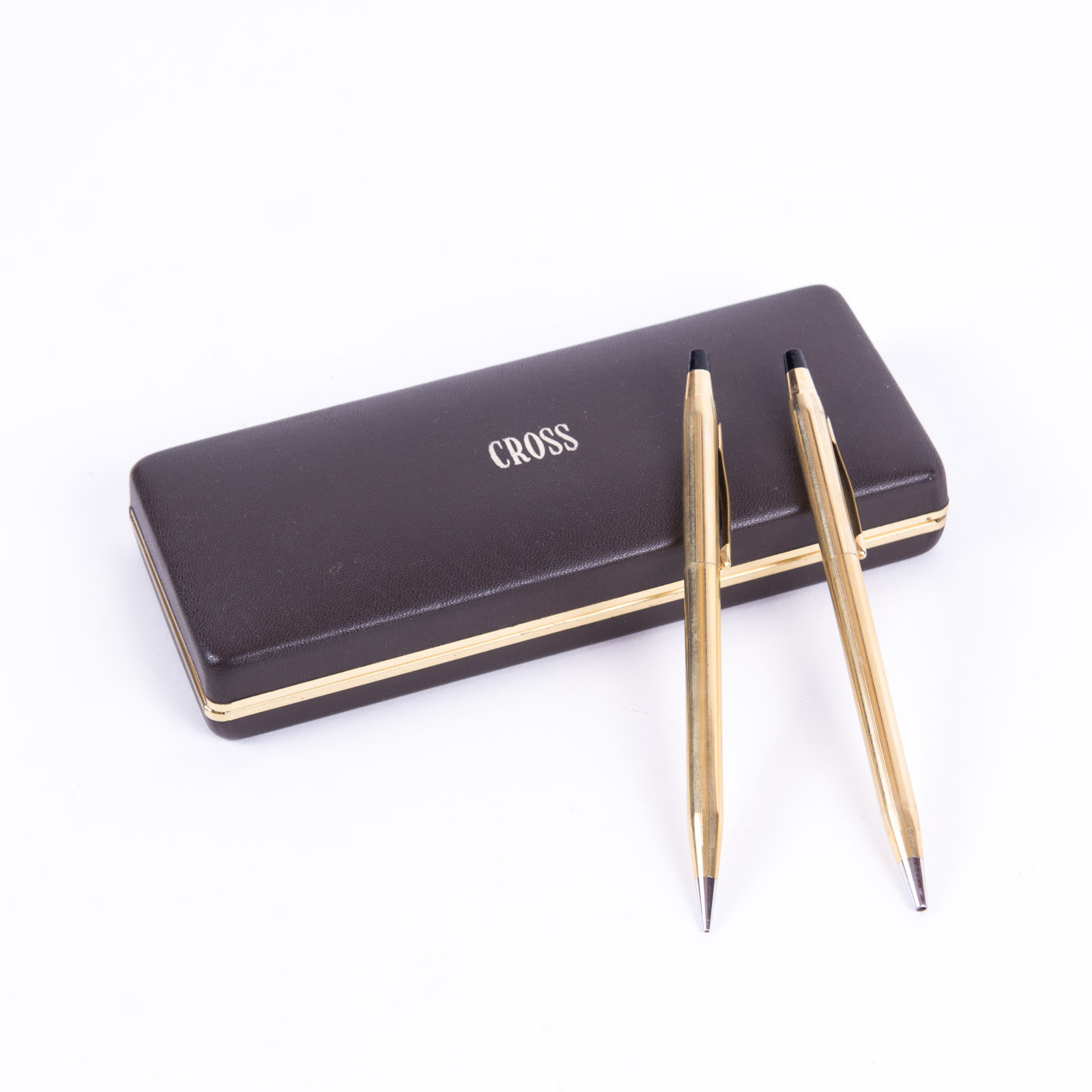 12K Gold Fill Cross Ballpoint Pen and Mechanical Pencil with Original Case