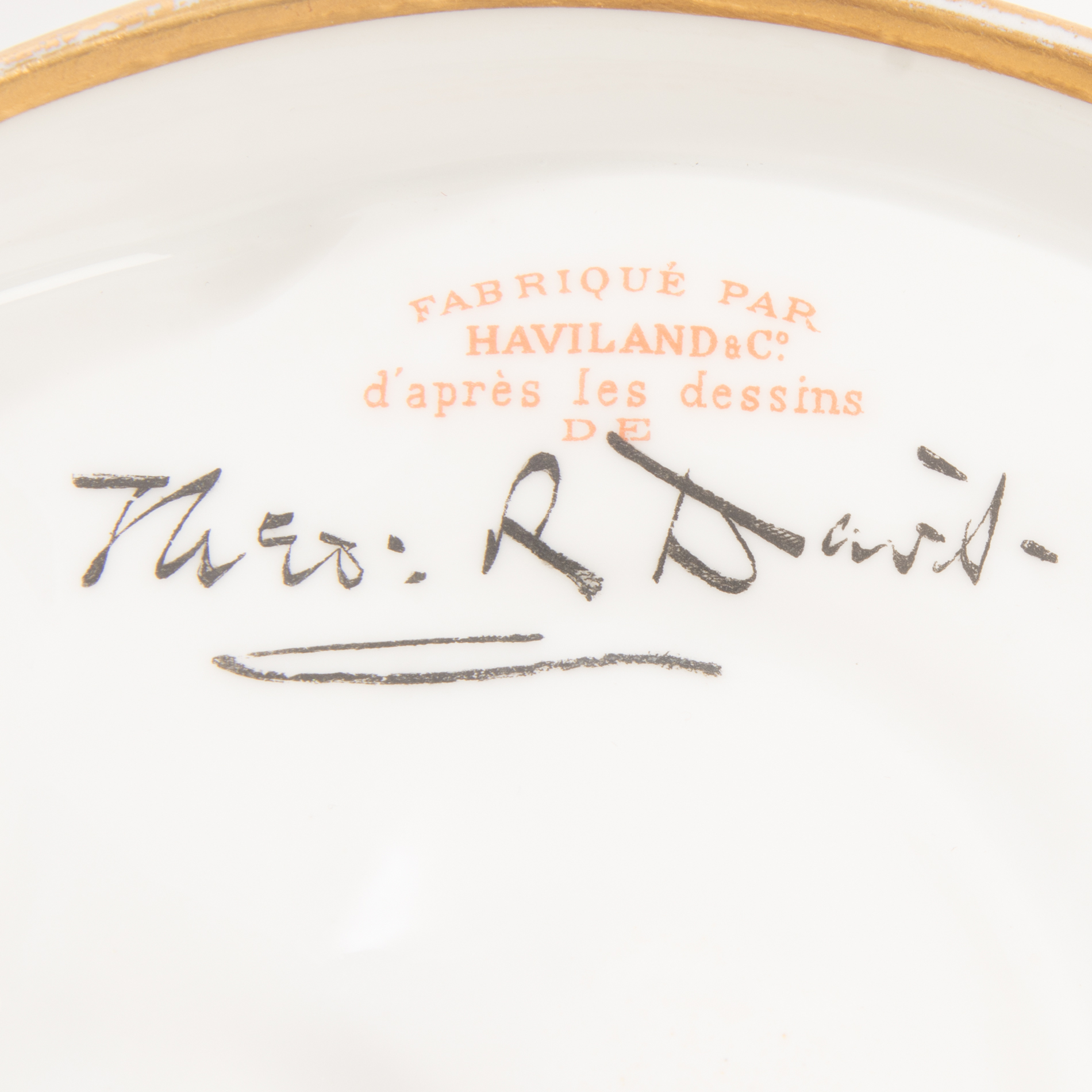 Haviland Oyster Plate from Rutherford B. Hayes White House Service