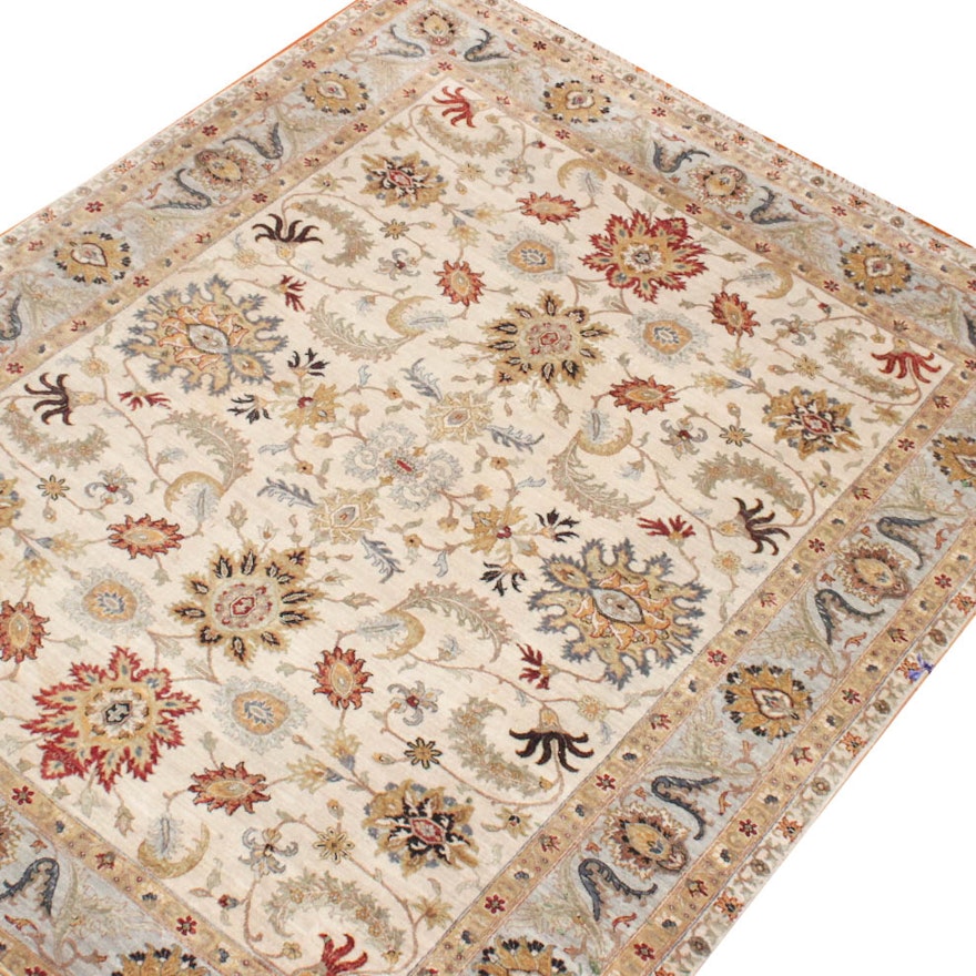 Hand Knotted Indo-Persian Tabriz Area Rug