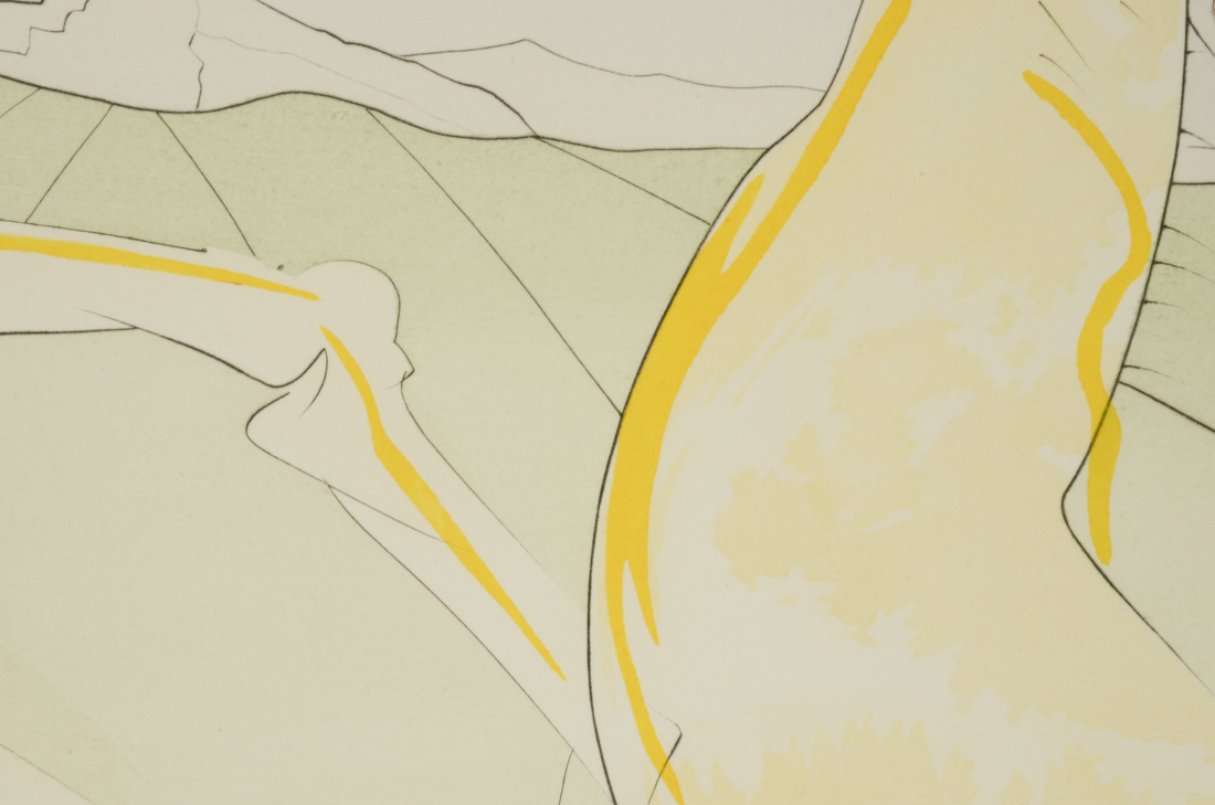 Salvador Dalí Original Limited Edition Engraving with Pochoir "Le Cavalier et la Cerf"