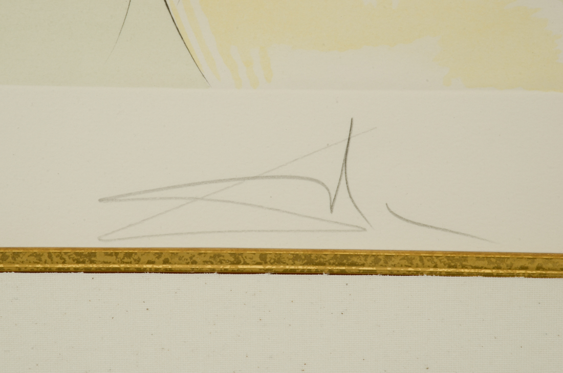 Salvador Dalí Original Limited Edition Engraving with Pochoir "Le Cavalier et la Cerf"