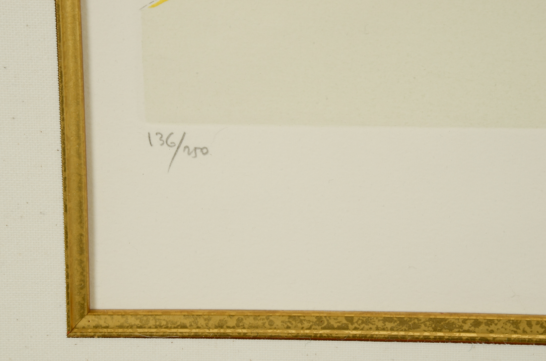 Salvador Dalí Original Limited Edition Engraving with Pochoir "Le Cavalier et la Cerf"