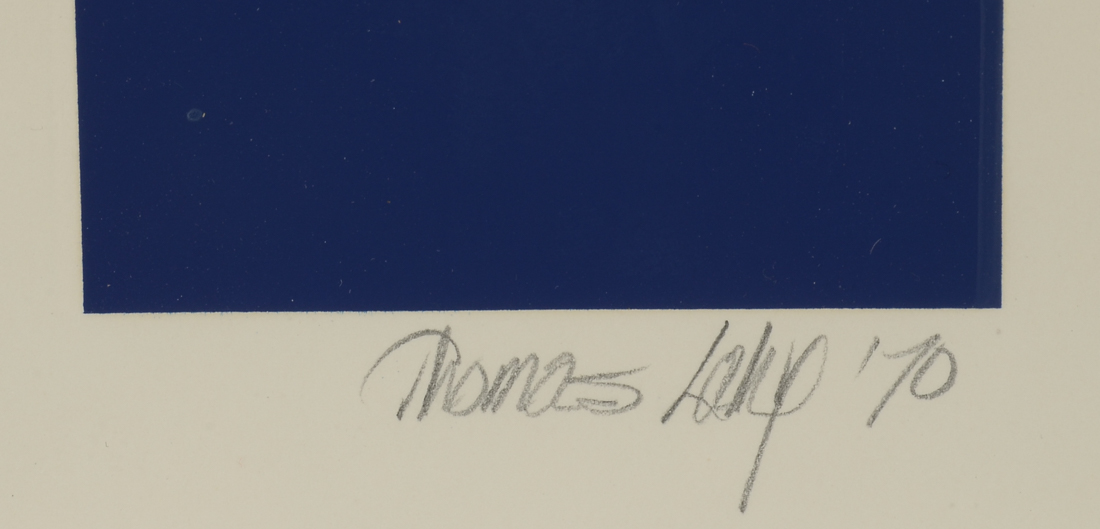 Thomas Lahy Signed 1970 Limited Edition Serigraph "One O'Clock"