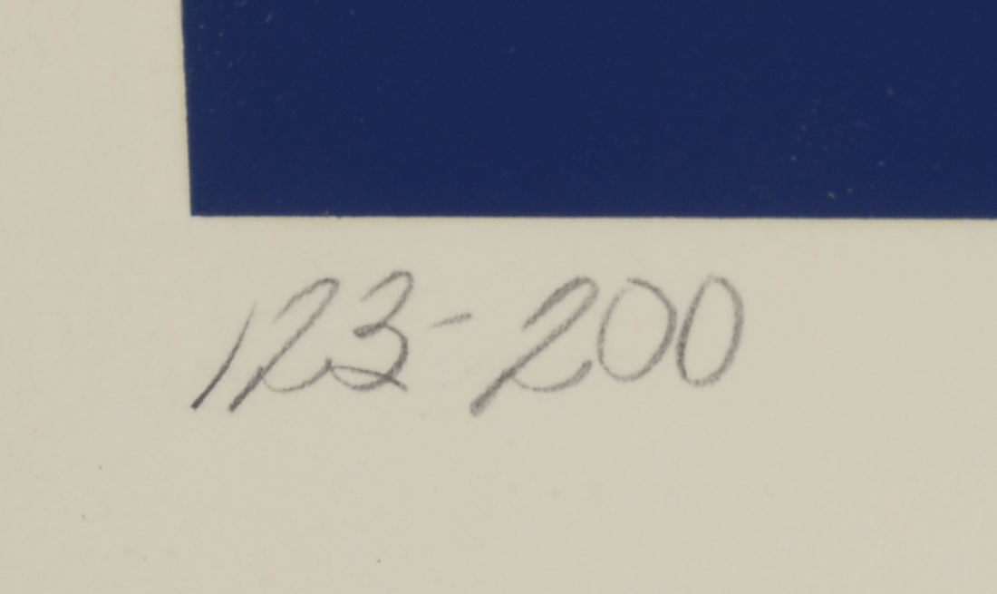 Thomas Lahy Signed 1970 Limited Edition Serigraph "One O'Clock"