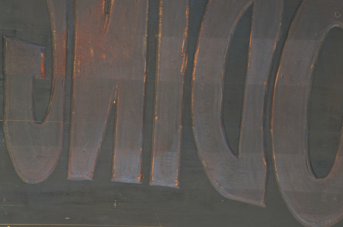 Large Vintage Wooden Printing Block "Gooding"