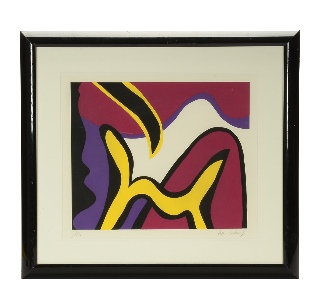 William Scharf Signed Limited Edition Serigraph "Banana Dog"