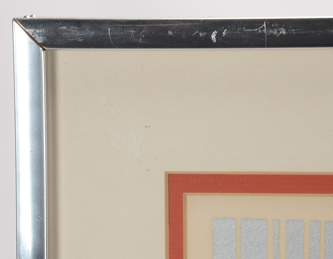 Signed Hand-Pulled Color Lithograph with Cat and Fish