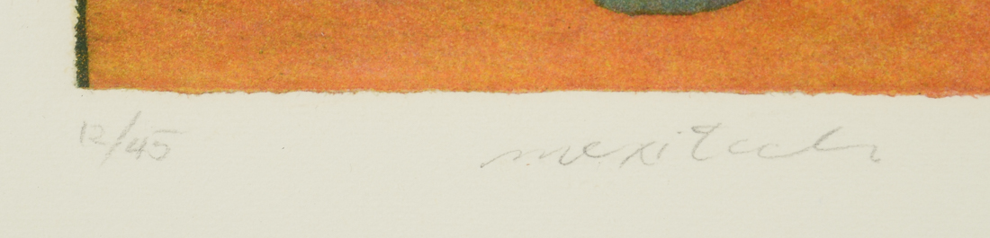 Signed Limited Edition Hand-Pulled Color Lithograph "Mexicactus"