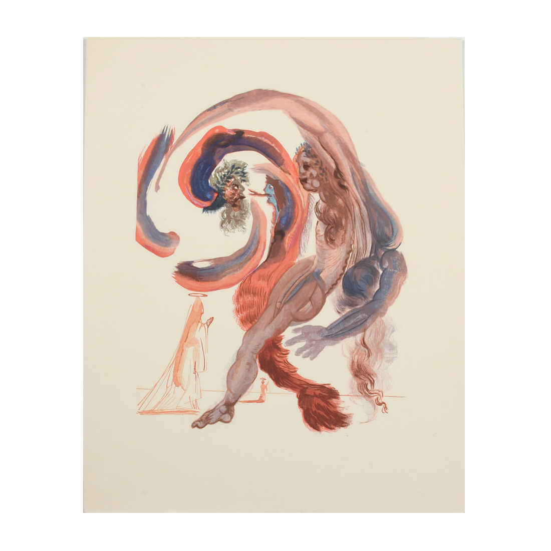 Salvador Dalí Wood Engraving Purgatory Canto 18 "La Quatrieme Corniche"