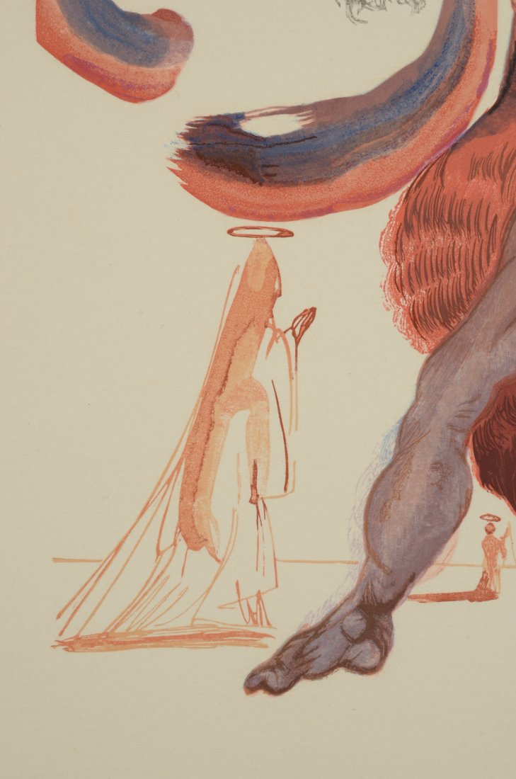 Salvador Dalí Wood Engraving Purgatory Canto 18 "La Quatrieme Corniche"