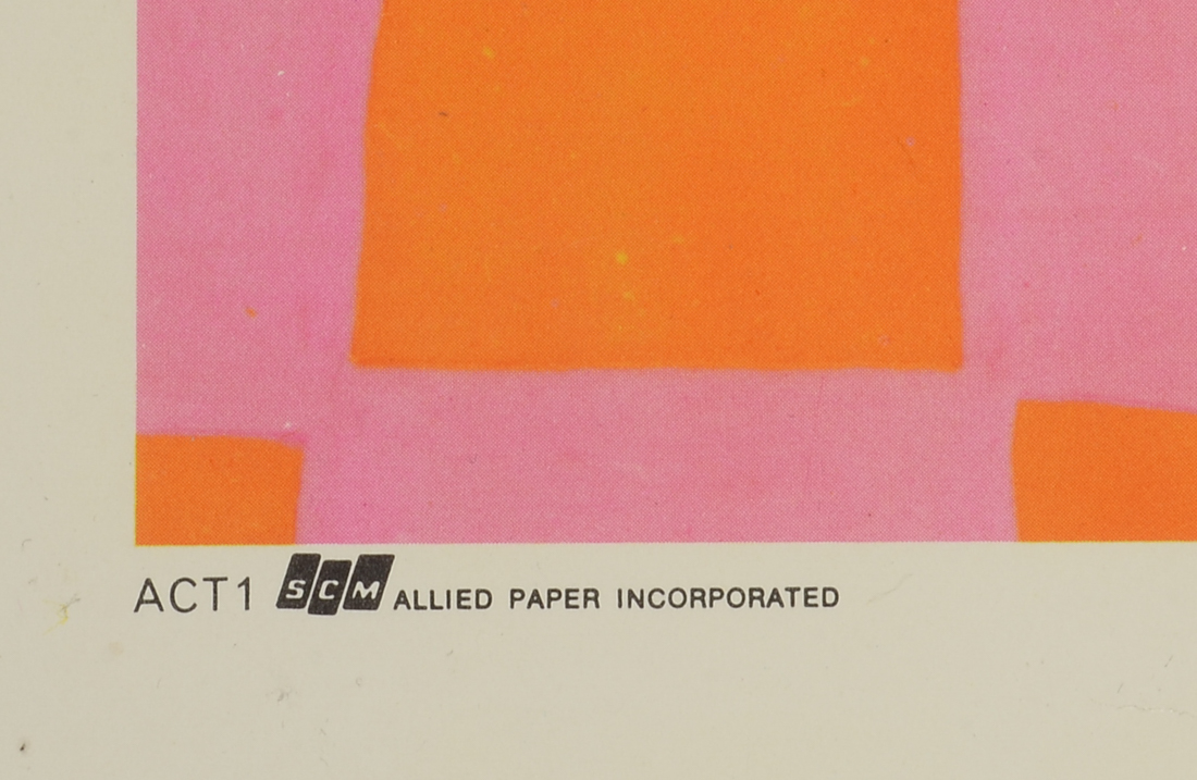 Original 1960s Psychedelic Poster with Blonde Woman in Pink