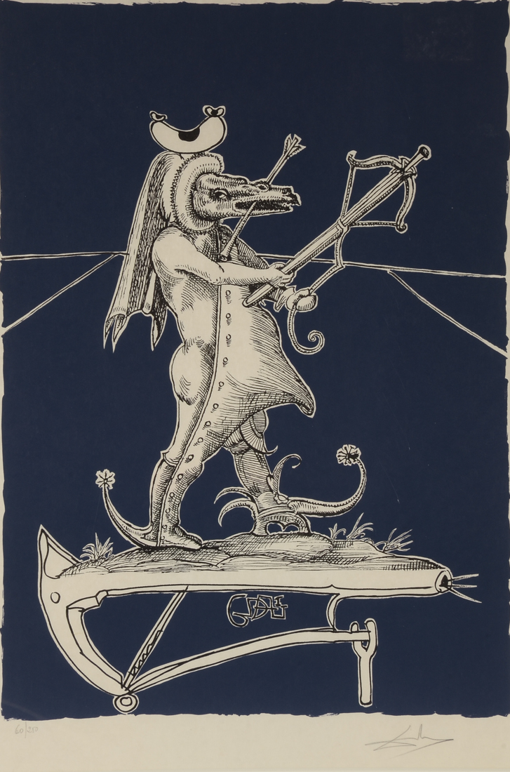 Salvador Dalí Original Hand-Pulled Lithograph from "Les Songes Drolatiques de Pantagruel"