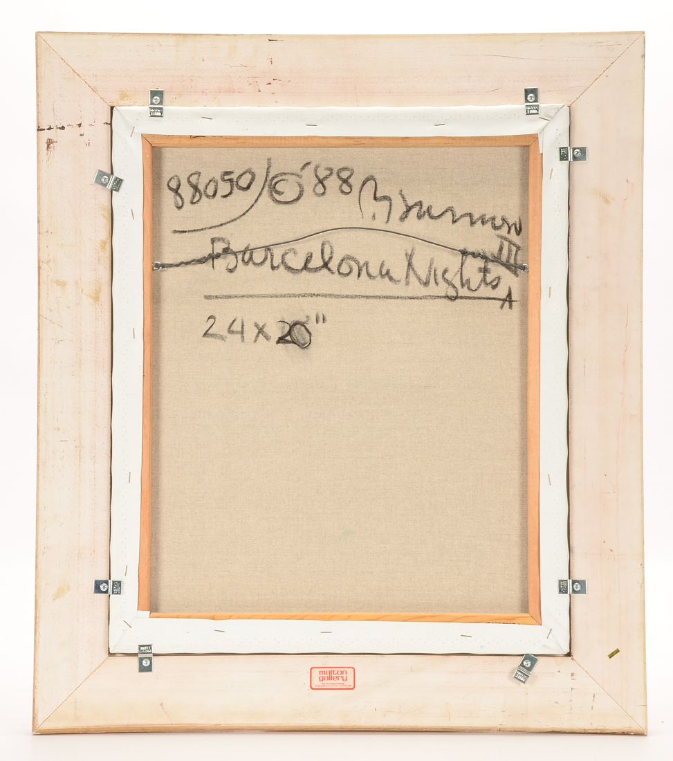 Paul Harmon Original Mixed Media Painting "Barcelon Nights III"