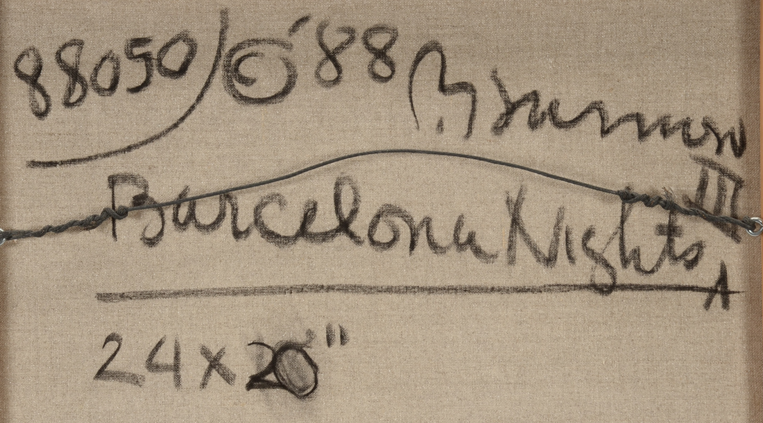 Paul Harmon Original Mixed Media Painting "Barcelon Nights III"