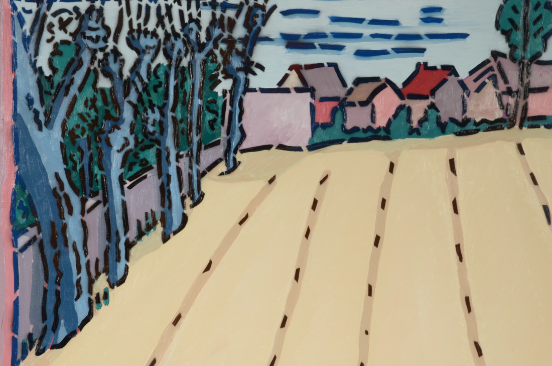 Paul Harmon Original Mixed Media Painting "French Farm"