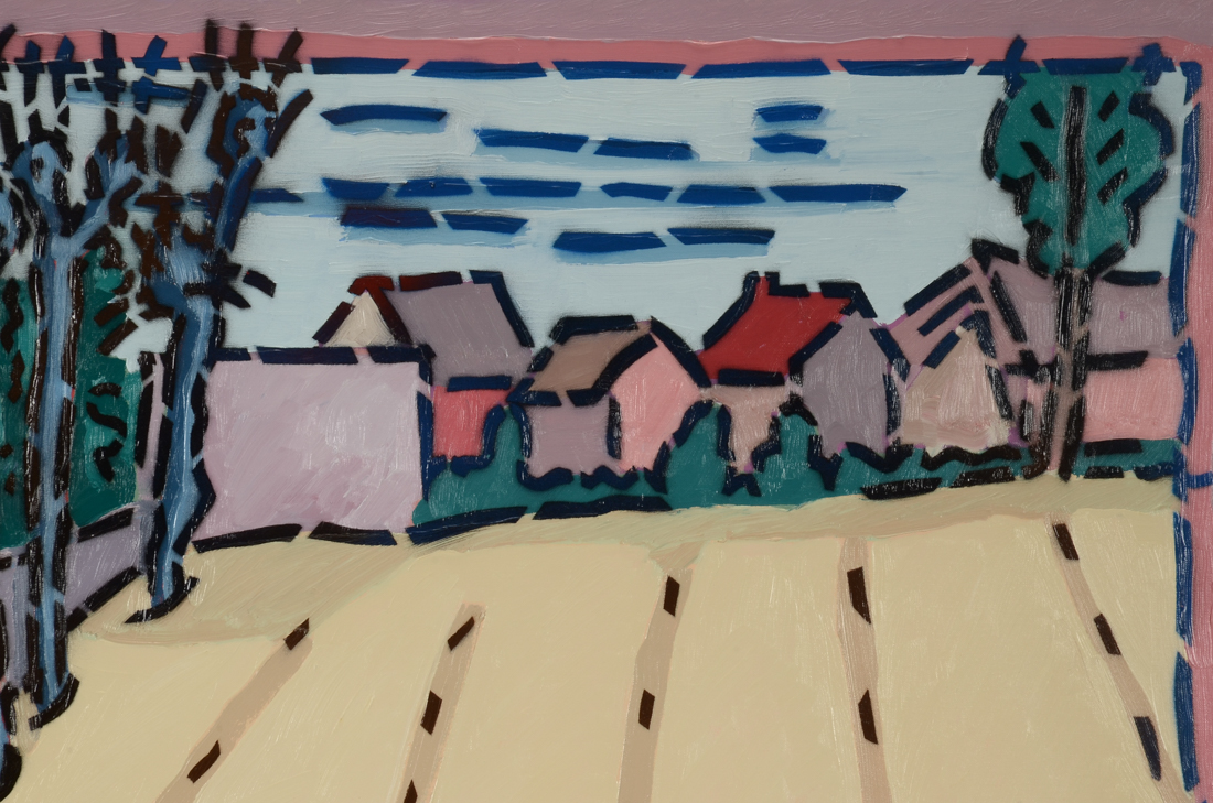 Paul Harmon Original Mixed Media Painting "French Farm"