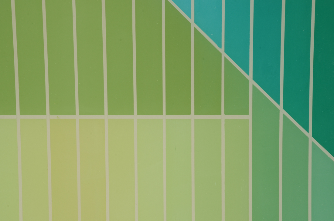 Evelyn Liner 1983 Original Acrylic Geometric Reverse Acrylic Glass Painting