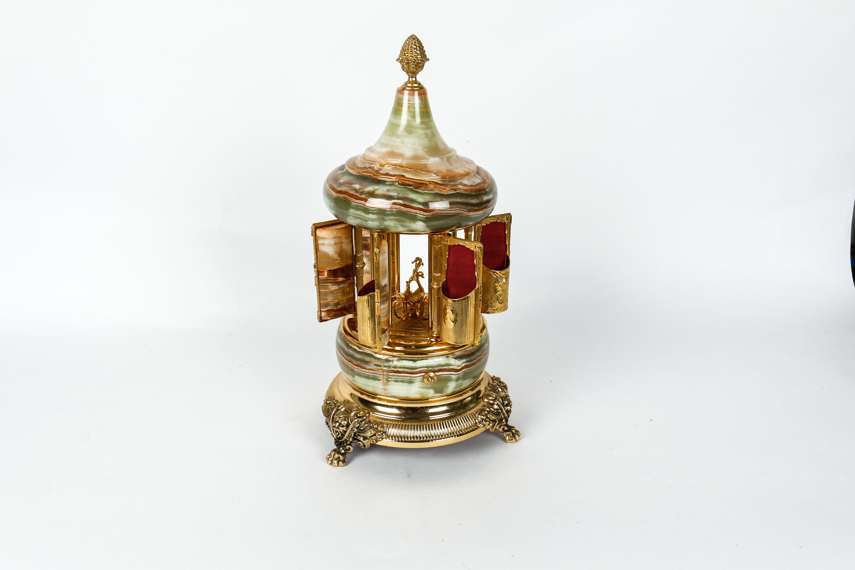 Vintage Marble Scandicci Firenze Brevettato Musical Lipstick Carousel