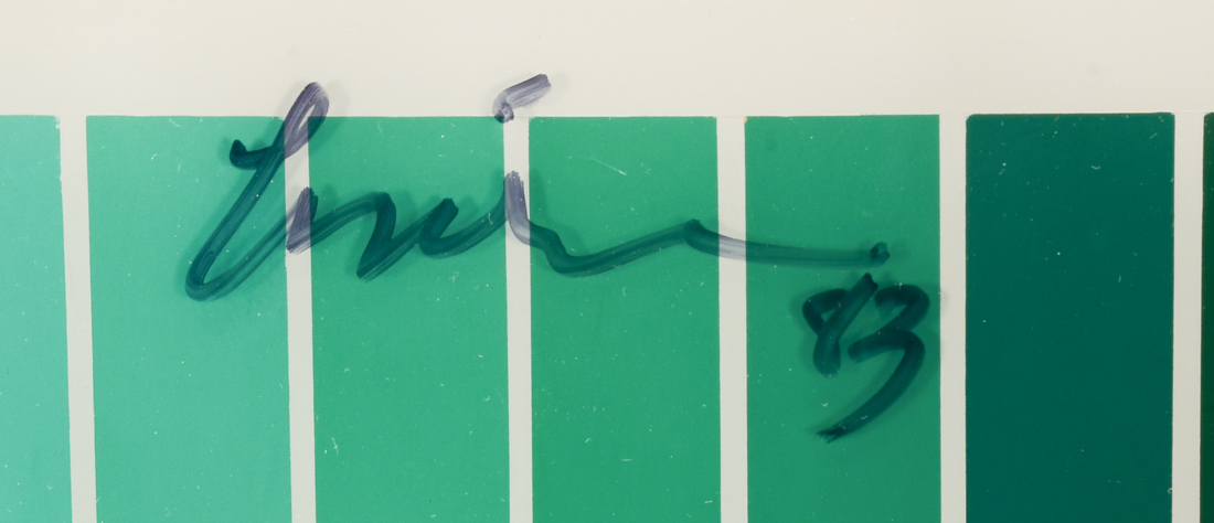 Evelyn Liner 1983 Original Acrylic Geometric Reverse Acrylic Glass Painting