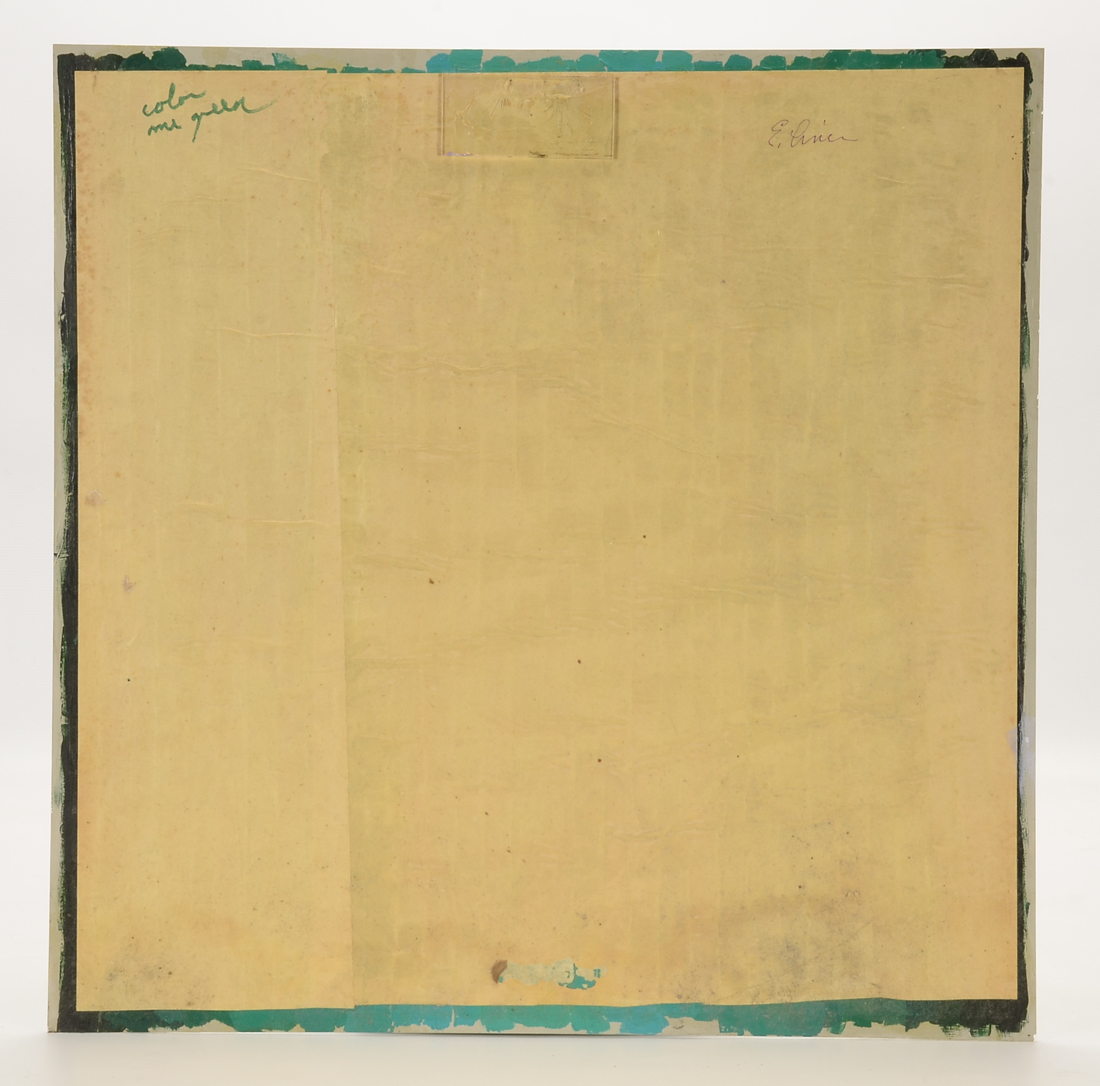 Evelyn Liner 1983 Original Acrylic Geometric Reverse Acrylic Glass Painting