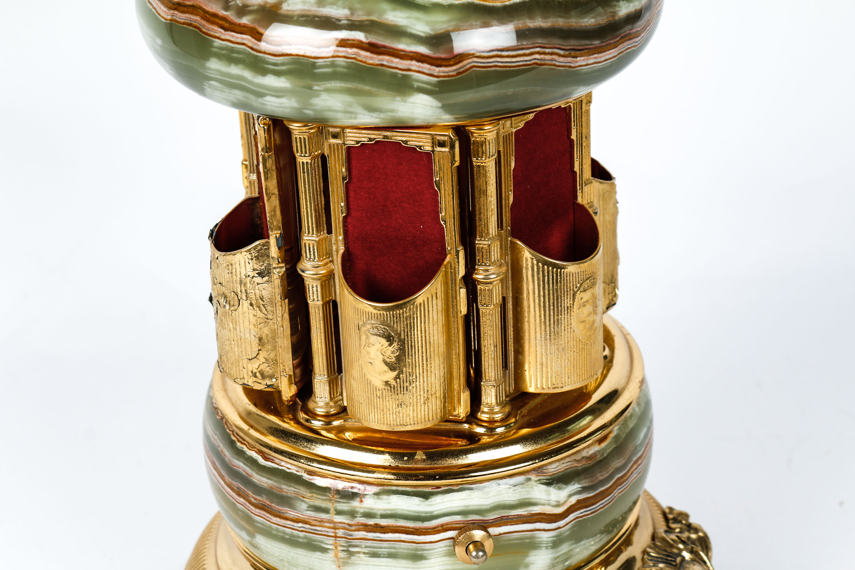 Vintage Marble Scandicci Firenze Brevettato Musical Lipstick Carousel