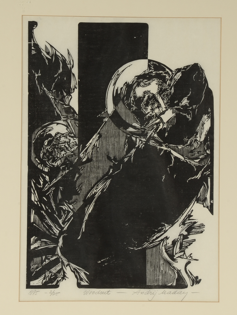 Andrij Maday Original Signed Limited Edition Woodcut Print