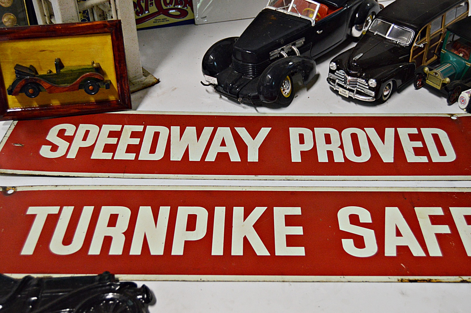 Vintage Car Collectibles and Signage