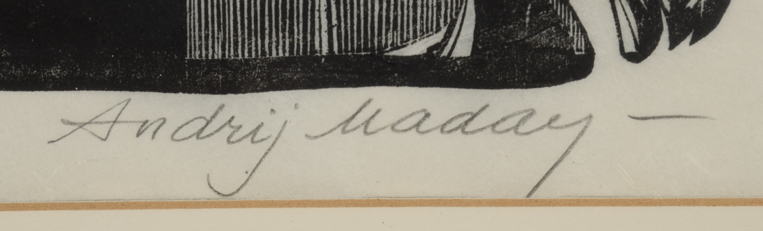 Andrij Maday Original Signed Limited Edition Woodcut Print