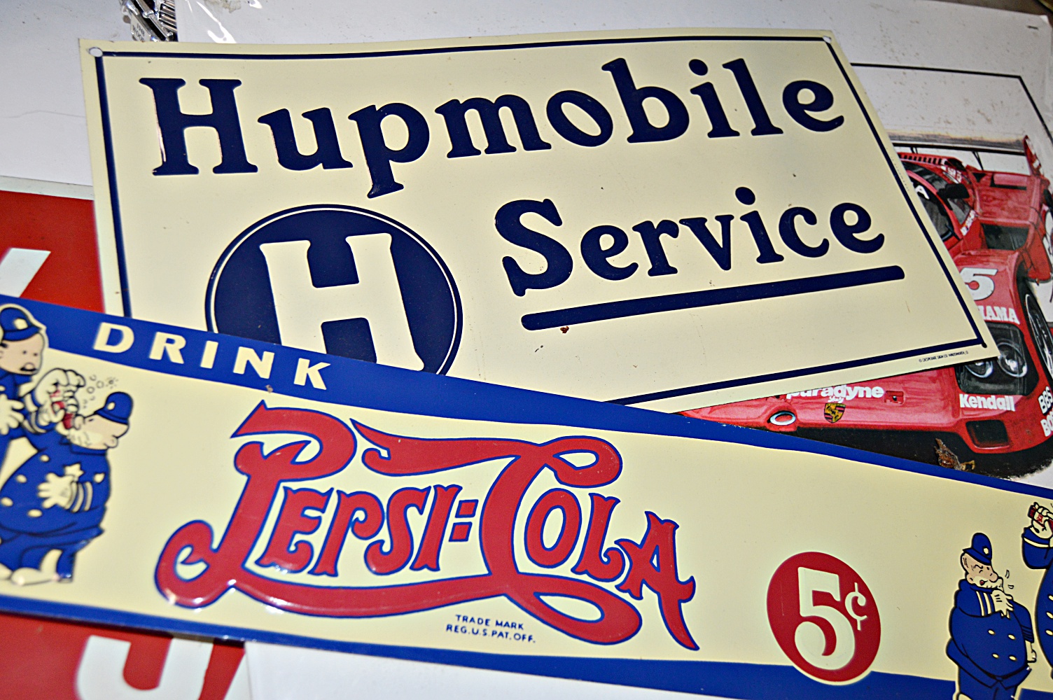 Vintage Car Collectibles and Signage