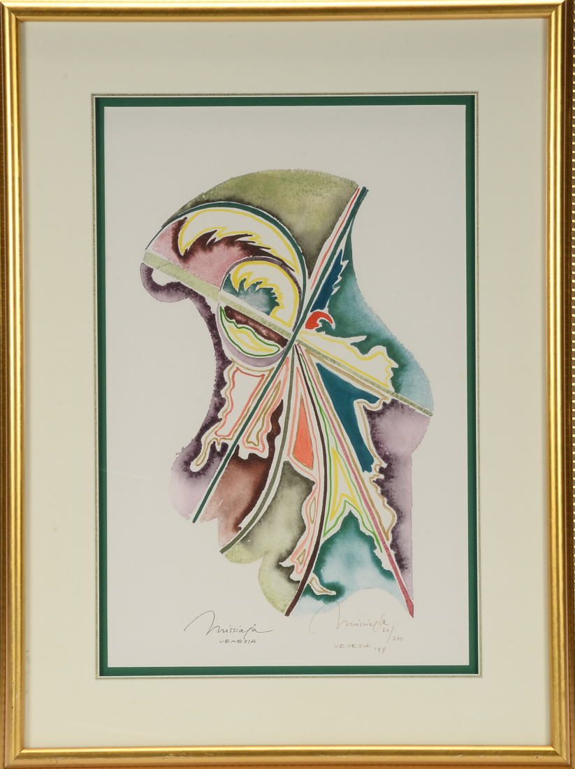 Missiaela Signed Limited Edition Embellished Offset Lithograph "Venezia"