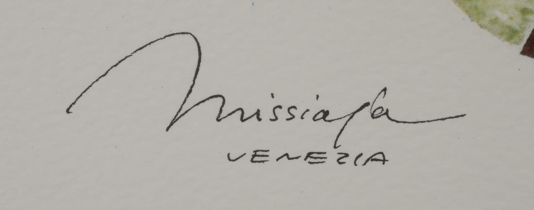 Missiaela Signed Limited Edition Embellished Offset Lithograph "Venezia"