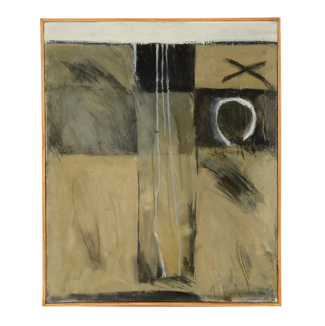 Andrew Eckerle Original Abstract Oil and Charcoal on Canvas