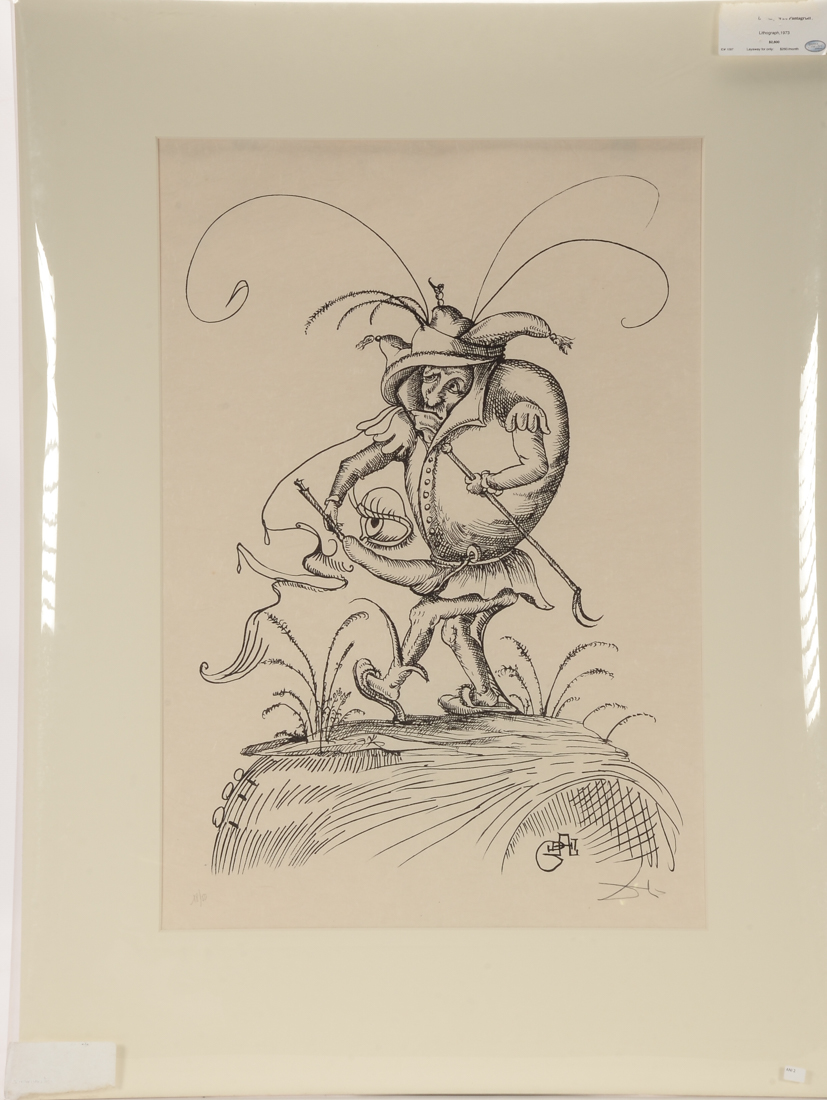 Salvador Dalí Original Hand-Pulled Lithograph from "Les Songes Drolatiques de Pantagruel"