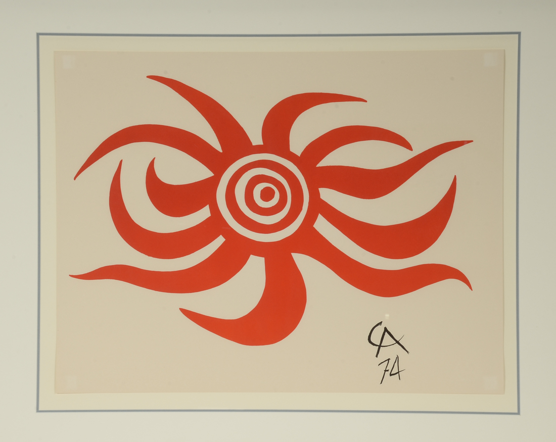 Alexander Calder 1974 Color Lithograph "Sunburst"