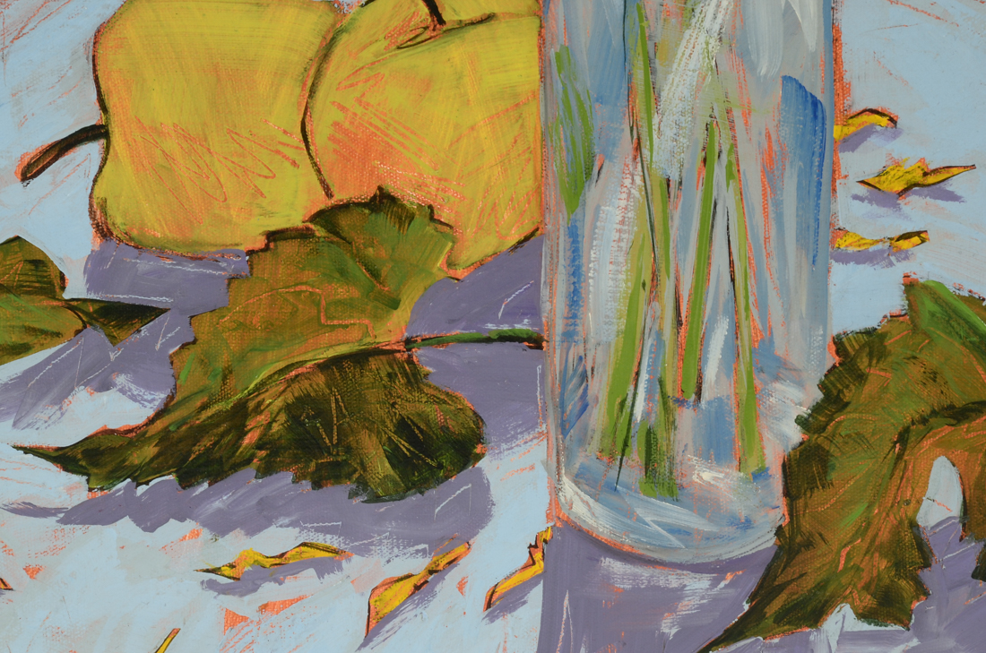 Stephen Jatho Original 2005 Acrylic on Canvas "Les Tournesols dans un Vase en Verre"