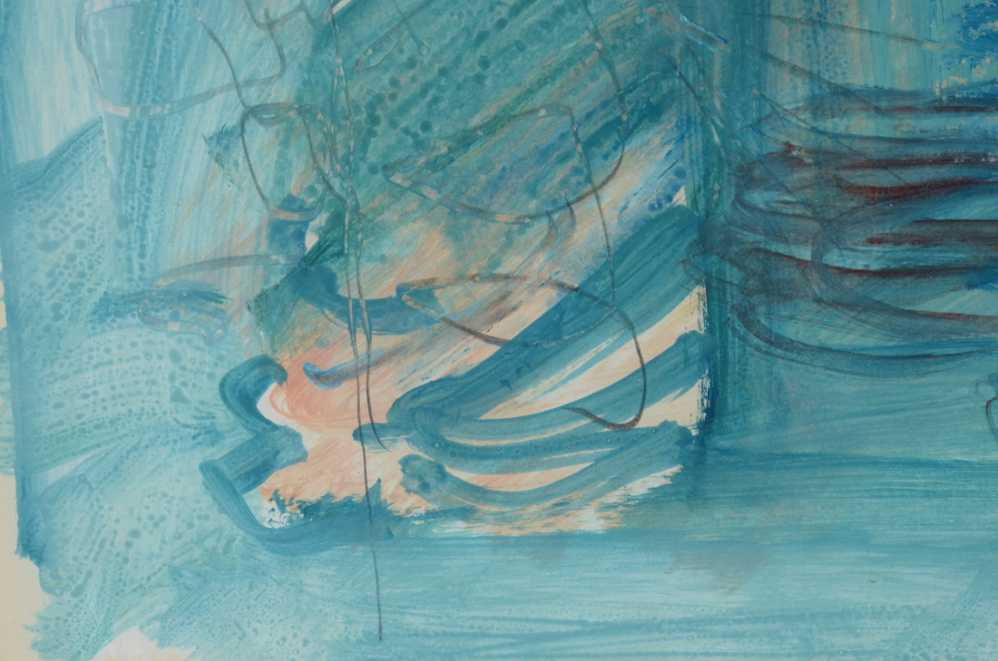 Jack Meanwell Original 1992 Mixed Media Oil Painting on Paper