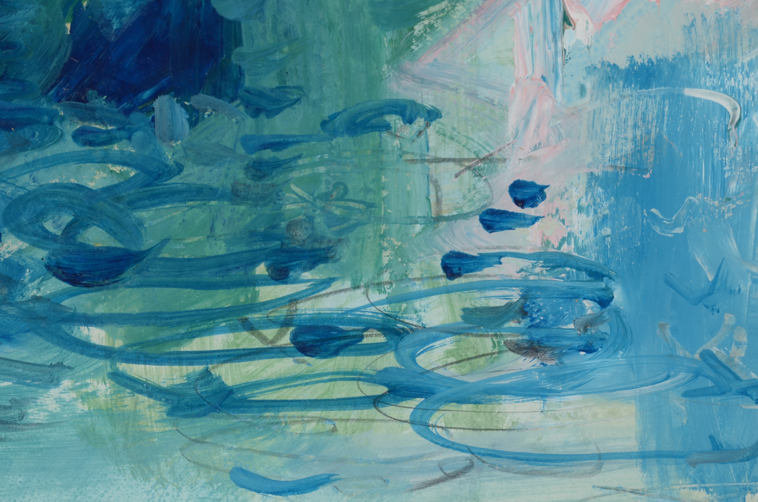 Jack Meanwell Original 1992 Mixed Media Oil Painting on Paper