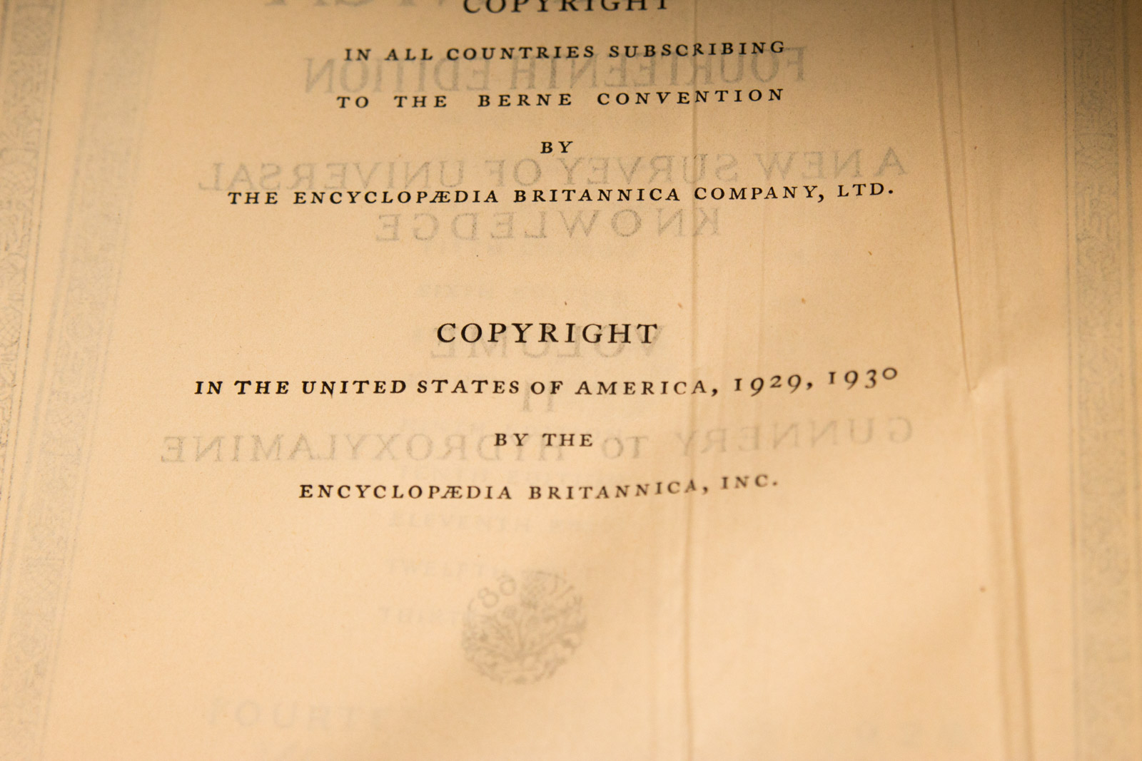 Complete 1929 "Encyclopedia Britannica" 14th Edition Set