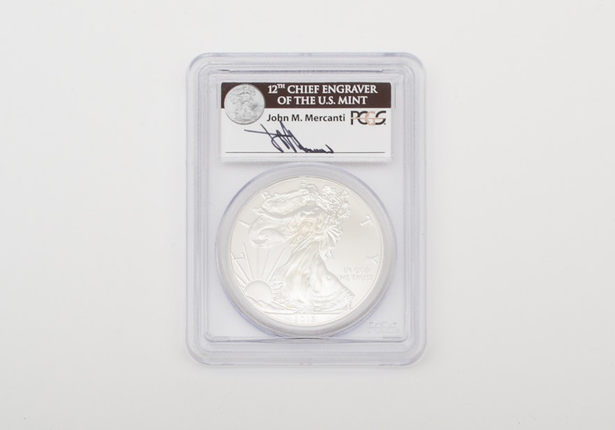 2013-W Silver Eagle First Strike PCGS Graded MS70 With Signature