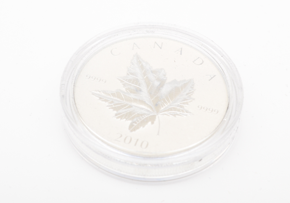2010 Royal Canadian Mint Gold and Silver Piedfort Maple Leaf Coin Set