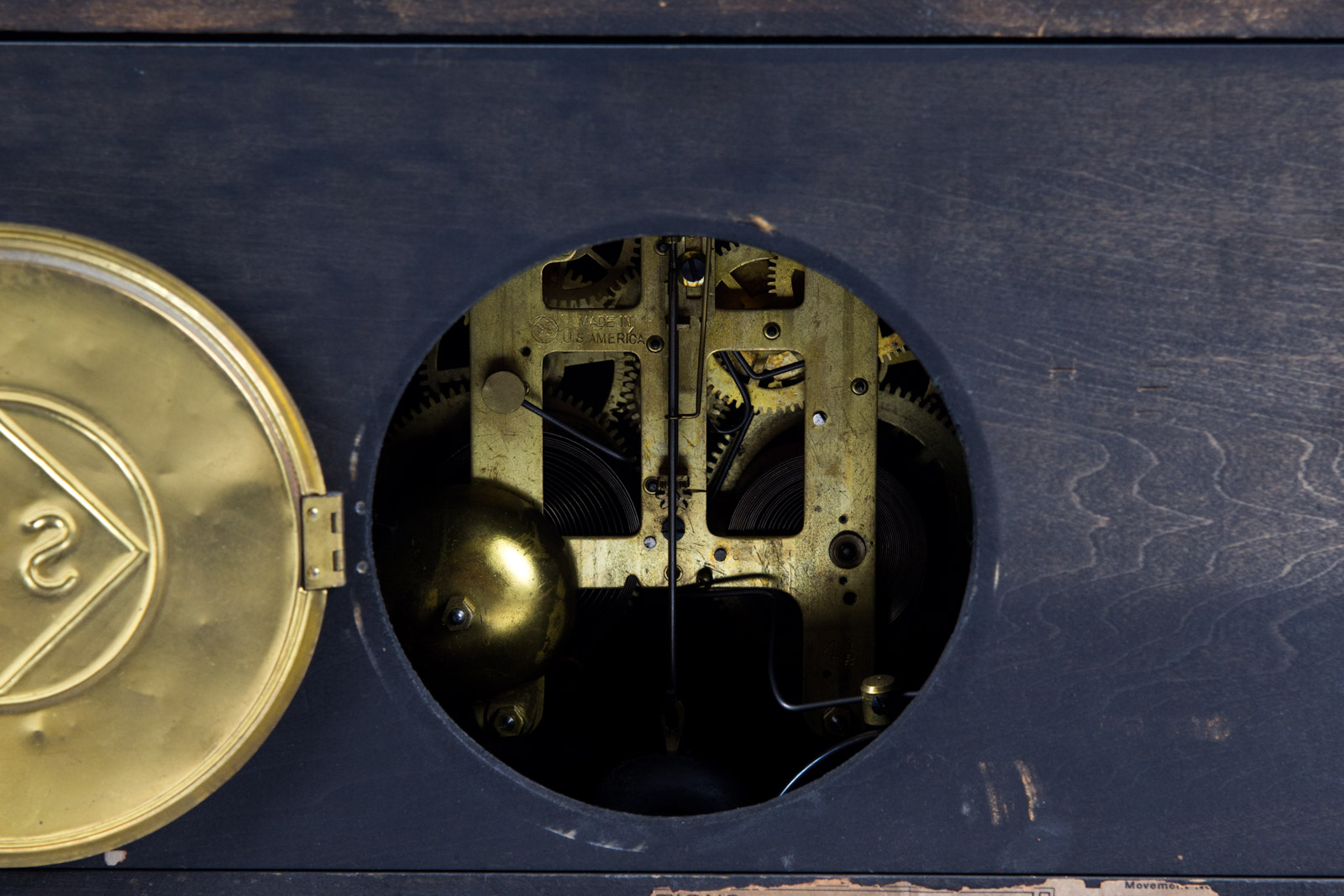 Circa 1906 Seth Thomas Adamantine 21 Jewel Mantle Clock with Metal Figurine