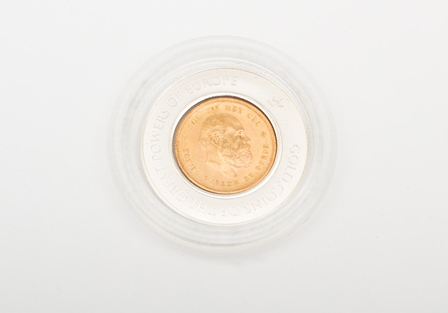 1876 Netherlands Ten Gulden Gold Coin