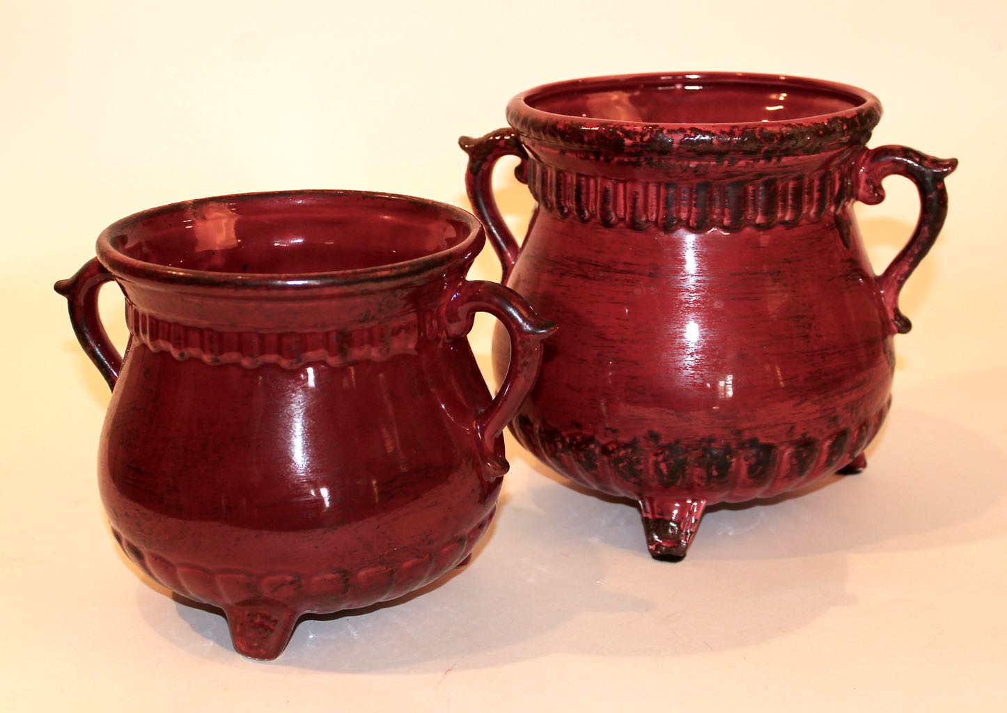 Fortunata Italian Red Glazed Stoneware + Clay Pot Urns