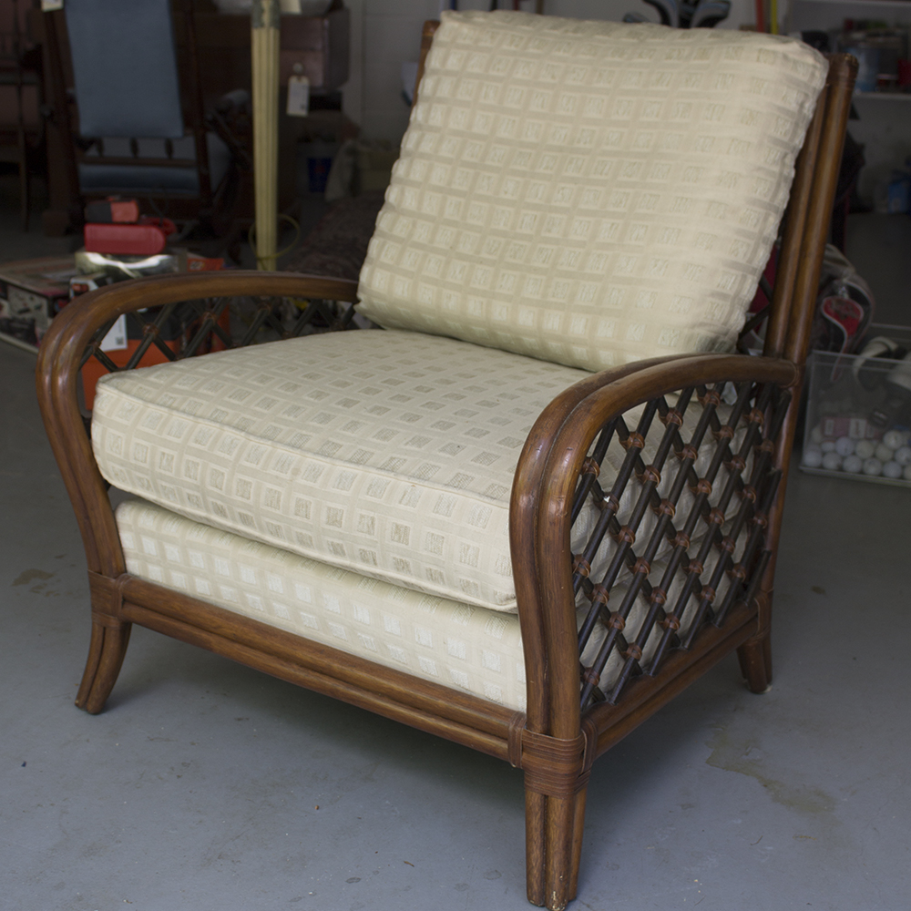 Harden Furniture Bentwood Rattan Armchair