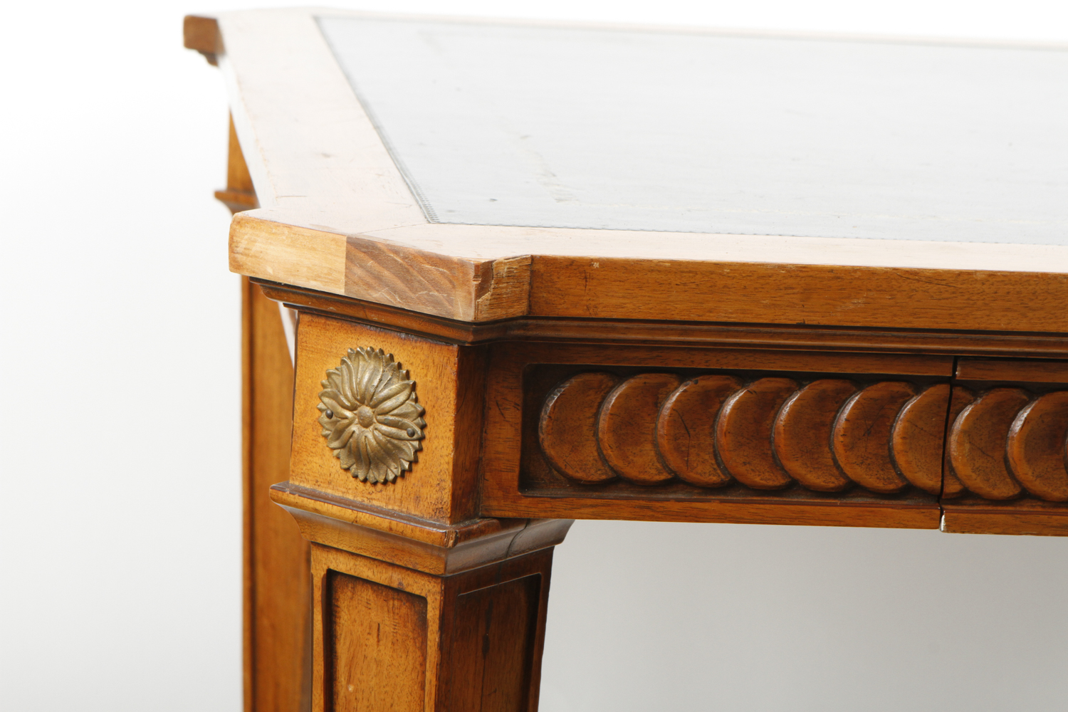 Leather Top Game Table